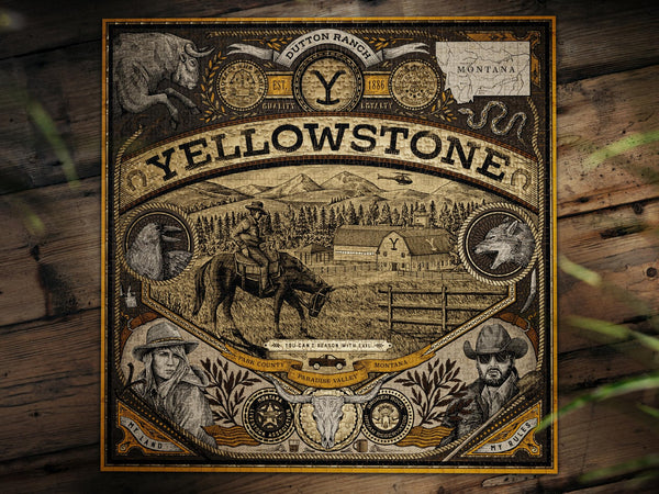 theory11 Yellowstone Jigsaw Puzzle - Dutton Ranch Montana - Officially Licensed 1,000 Piece Intermediate Puzzle for Ages 14+