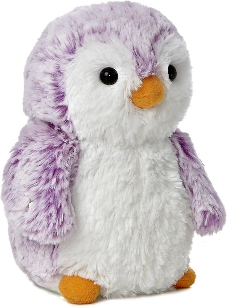 Aurora® Playful Pompom Penguin™ Brights Stuffed Animal - Vibrant Companions - Endless Fun - Violet 6 Inches