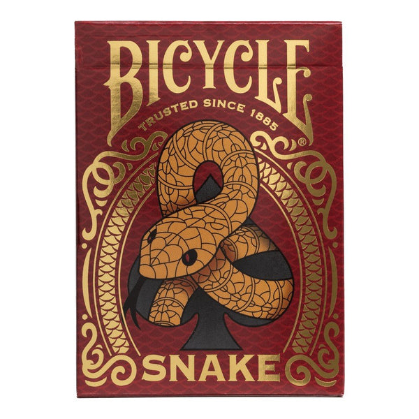 Bicycle Chinese Zodiac Snake Playing Cards, Chinese New Year Edition, Red and Gold, Poker Size Standard Index
