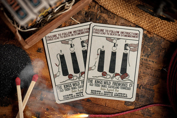Kings Wild Project Flower Of Fire Luxury Playing Cards - Standard Edition, Poker Size Custom Index, Firework-Themed Collectible Deck