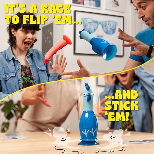 Big Potato Games - Chicken Vs Hotdog - The Fun Flipping Action Party Game Perfect for Family Game Night, 2-10 Players Ages 8+