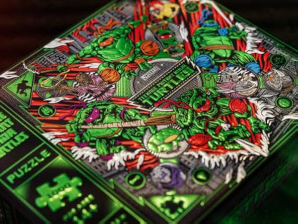 theory11 Teenage Mutant Ninja Turtles Jigsaw Puzzle - 1000 Piece TMNT Puzzle for Adults & Fans, Leonardo, Michelangelo, Donatello & Raphael Collectible Artwork, Ages 14+