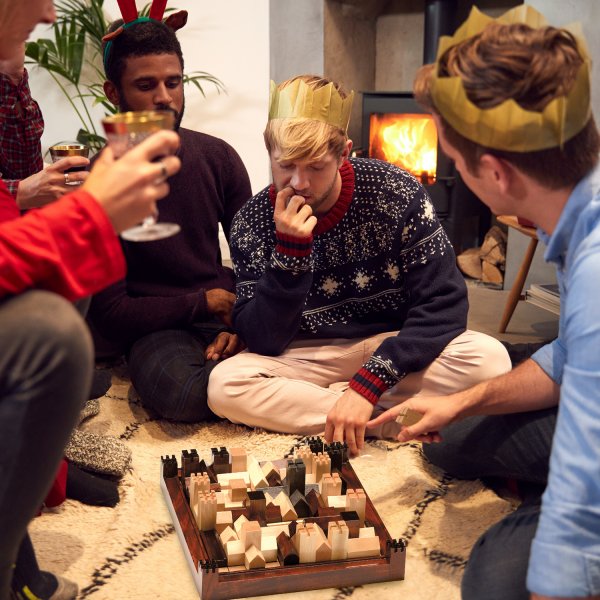 Family Games America - Cathedral Classic Edition - A Medieval Wooden Board Game of Strategy and Skill, 2 Player Ages 8+