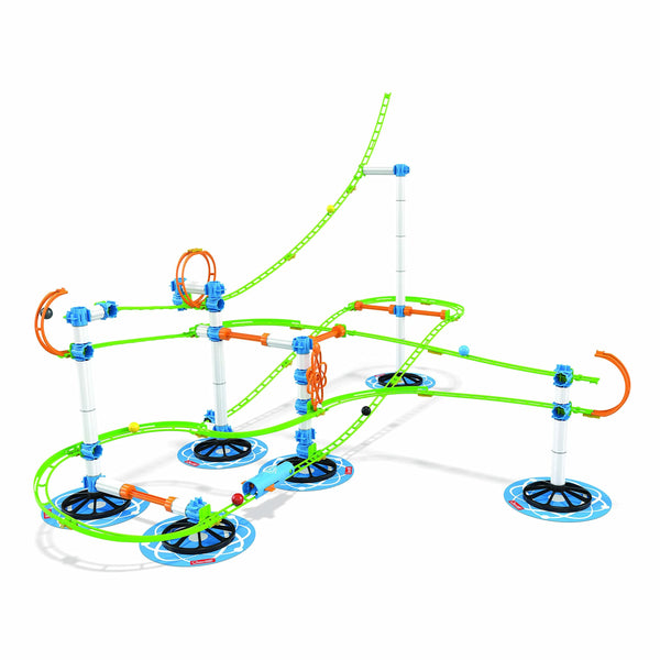 Quercetti Skyrail Evolution - 174 Piece Marble Run Roller Coaster Building Set, Over 19 Feet of Track, Ages 7+