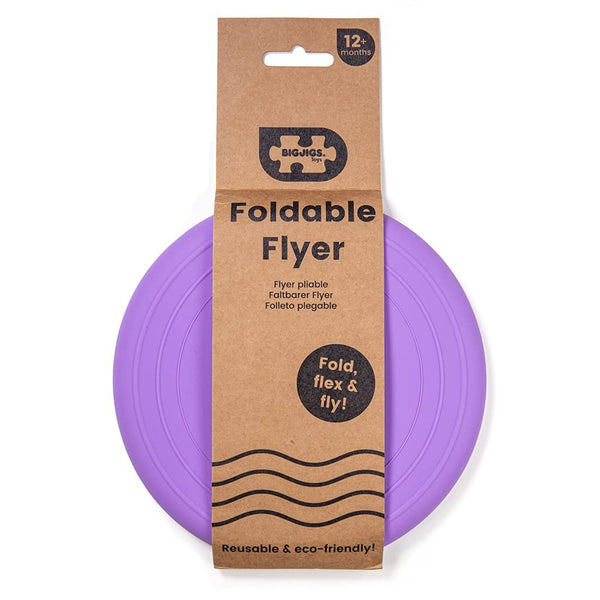 Bigjigs Toys Frisbee Flying Disc (Lavender Purple) - Silicone Frisbee for Kids, Quality Flying Saucers, Beach Toys & Garden Toys, Holiday Toys for Toddlers