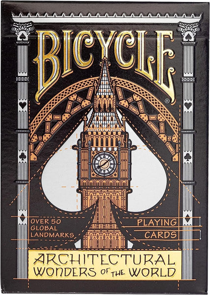 Bicycle Architectural Wonders of The World Playing Cards, Black