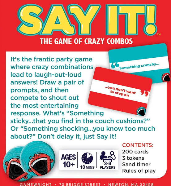 Gamewright - Say It! The Game of Crazy Combos, 5"