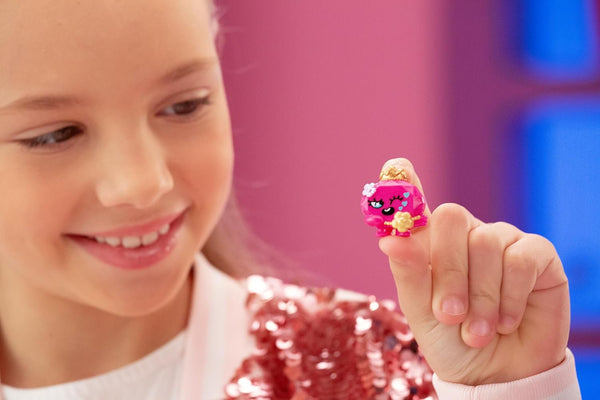 Pinky Promise Gemmy Friends Surprise Crown Set, Pretend Play Jewelry Toy with 2 Collectible Gemmy Friends, 1 Ring, Mix and Match Wearable Gems, Surprise Princess Gift for Kids Ages 4+