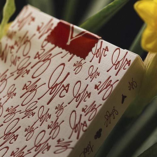 theory11 Love Me Premium Playing Cards, Red - Hand Illustrated, Sustainably Produced, Poker Size Standard Index