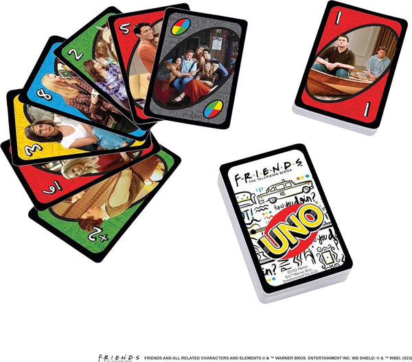 Mattel Games UNO Friends Card Game For Family, Adult & Party Nights, Collectible Inspired By Tv Series, 2-10 Players Ages 7+