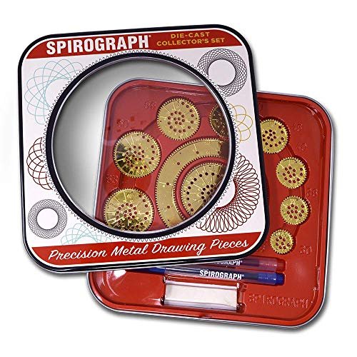 Spirograph Die-cast Collector’s Set, 14 Precision Metal Drawing Pieces, Ages 8+