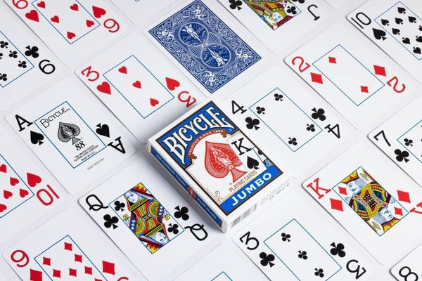 Bicycle Jumbo Index 88 Playing Cards, Red and Blue Rider Back 2 Pack