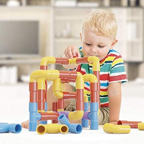 Quercetti Tubation - 40 Piece Interlocking Pipeline Maze Building Set - Open Ended Construction Toy for Ages 3 and Up (Made in Italy)