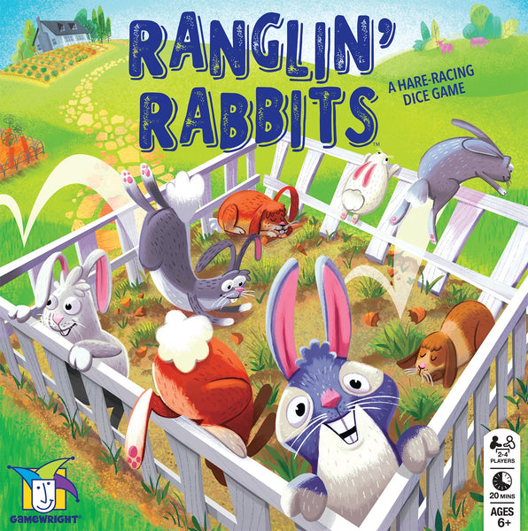Gamewright Ranglin' Rabbits - The Cooperative Hare-Racing Dice Game, 2-5 Players Ages 6+