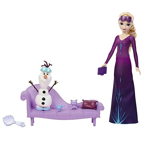 Mattel Disney Frozen Snow Dreams Elsa and Olaf 8-Piece Bedtime Set, Ages 3+