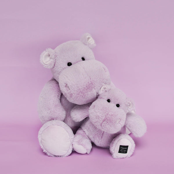 Histoire d’Ours Hip Power Lilac Hippo Plush 10″ – Purple Hippopotamus Stuffed Animal, Super-Soft French-Designed Gift for Kids & Babies HO3114