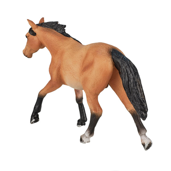 MOJO Buckskin Quarter Horse Realistic Equestrian Horse Club Hand Painted Toy Figurine