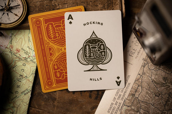 Kings Wild Project Hocking Hills State Park Luxury Playing Cards - Standard Edition, Poker Size Custom Index, State Park Themed Collectible Deck