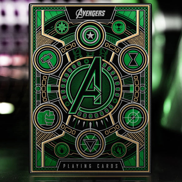 theory11 Avengers Green Edition Premium Playing Cards - Marvel Studios' The Infinity Saga Deck, Poker Size Standard Index