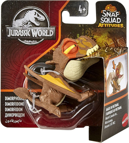 Jurassic World Snap Squad Attitudes Bundle Assortment of 4 Dinosaur Figures