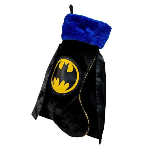 Kurt S. Adler DC Comics Batman Christmas Stocking with Cape, Applique Holiday Decor