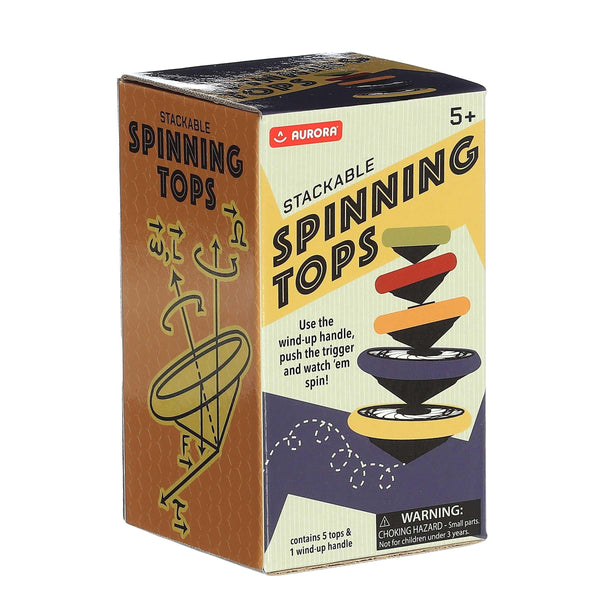 Aurora® Toys Engaging Stackable Spinning Tops Toy - Endless Fun - Screen-Free Entertainment - Multicolor 6 Inches