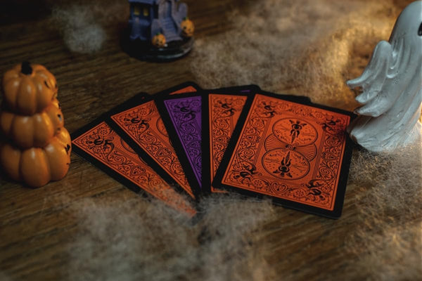 Bicycle Reverse Playing Cards (Orange & Black) - Black Reversed Back USPCC Premium Deck for Magicians, Cardists & Collectors