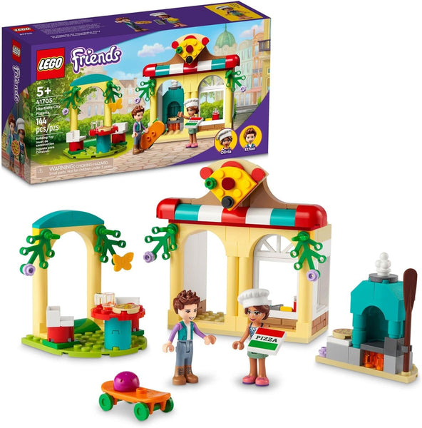 LEGO Friends Heartlake City Pizzeria 41705 Restaurant Set, Creative Gift for Grandchildren, Toys for Kids 5 Plus Years Old with Olivia & Ethan Mini-Dolls