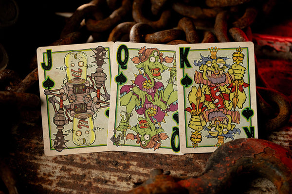 Kings Wild Project Overbite Black Luxury Playing Cards, Standard Edition, Poker Size Custom Index Deck, Monster-Themed Collectible Cards