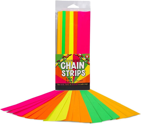 Hygloss Products Super Chain Strips 1" x 8" / 100 Holographic, Silver Count