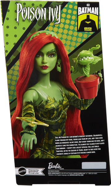 Barbie Signature Poison Ivy Collector Doll with Posable Body, Iconic Outfit, & Accessories, DC Batman 85th Anniversary Collectible for Adults