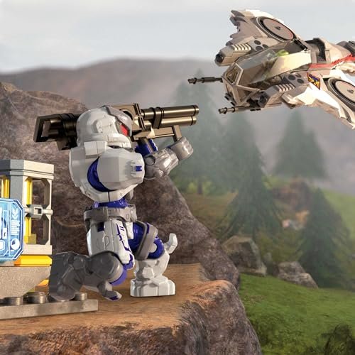 Mega Halo UNSC Arctic Burn Wasp with 342 Pieces and 2 Poseable Figures, Action Figure Building Toy for Collectors