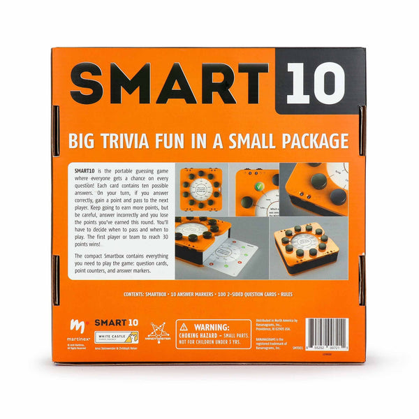 Bananagrams - Smart 10 - The Play and Pass Quiz Game - Perfect Family Friendly Party Trivia Board Game, 2-8 Players Ages 10+