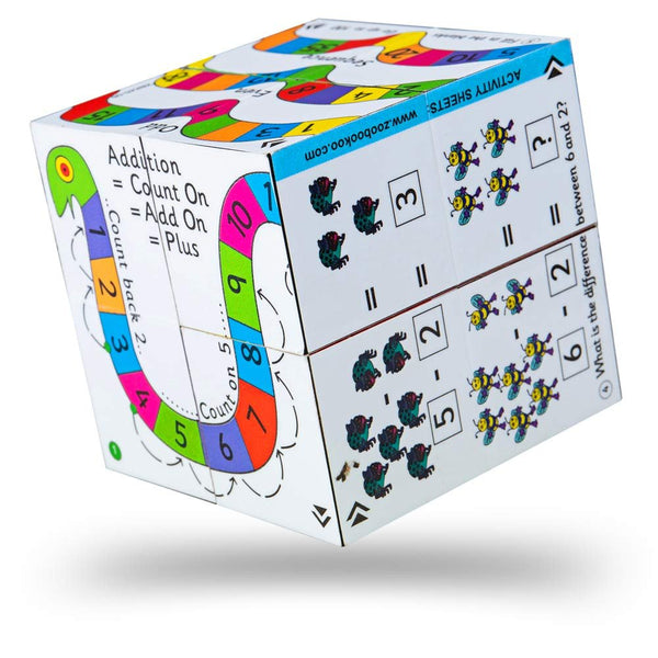 ZooBooKoo Educational Addition and Subtraction Cube Book
