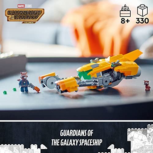 LEGO Marvel Baby Rocket’s Ship 76254 from Guardians of the Galaxy 3 Featuring Rocket Raccoon Minifigures, Collectible Super Hero Buildable Spaceship Toy Gift for Kids Ages 8 and up