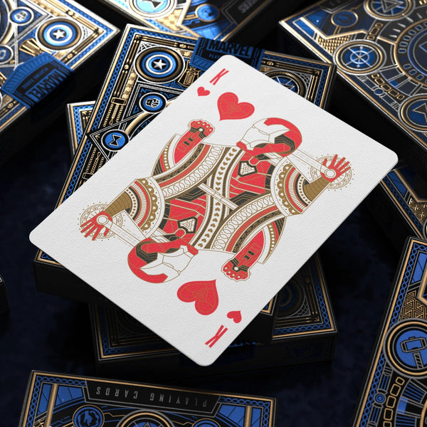 theory11 Avengers Blue Edition Premium Playing Cards - Marvel Studios' The Infinity Saga Deck, Poker Size Standard Index