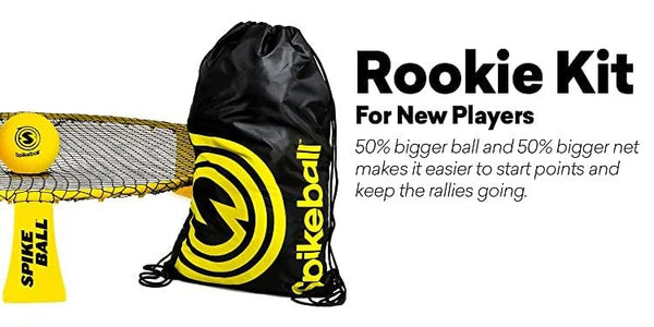 Spikeball The New Rookie Set - The Original Round Net Game With A 50% Larger Net and Ball - For Beach, Yard, Lawn and Backyard Play