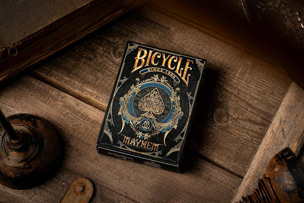 Bicycle Mayhem Blue Playing Cards Deck Poker Size Gift Item Kids Adult Cool Theme