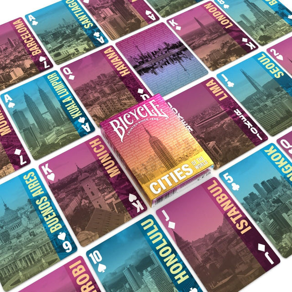 Bicycle Cities of The World Collectible Standard 52 Deck of Cards, Poker Size, Travel Guide Gifts, Vacation Games, Family & Kids Card Game Night