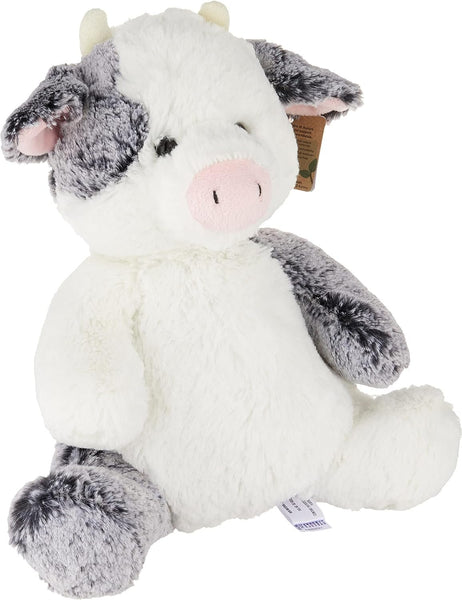 Aurora® Snuggly Sweet & Softer™ Cow Stuffed Animal - Comforting Companion - Imaginative Play - White 9 Inches