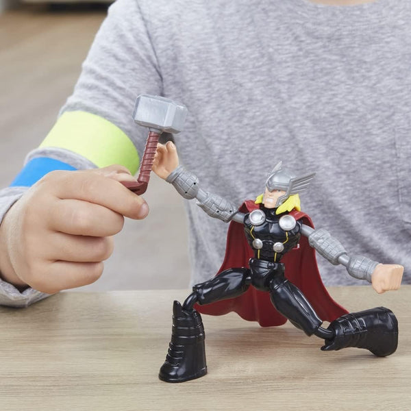 Avengers Marvel Bend and Flex Thor Vs. Loki Action Figure Toys, 6-Inch Flexible Figures, Includes 2 Accessories, Ages 4 and Up