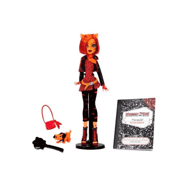 Monster High Boo-riginal Creeproduction Doll, Toralei Collectible Reproduction with Doll Stand, Diary, and Pet Saber-Tooth Tiger Sweet Fangs