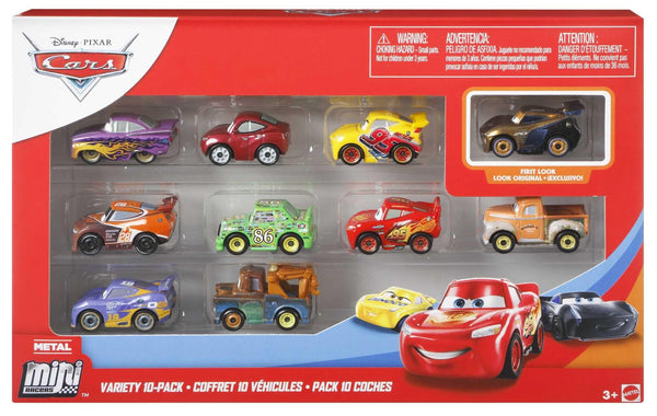 Mattel Disney Pixar Cars Mini Racers 10 Pack of Collectible Toy Vehicles for Kids & Collectors Ages 3 Years Old & Up