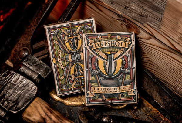 Kings Wild Project Oakeshott Luxury Playing Cards – Standard Edition, Poker Size, Custom Index, The Art of the Blade Medieval Sword Collectible Deck