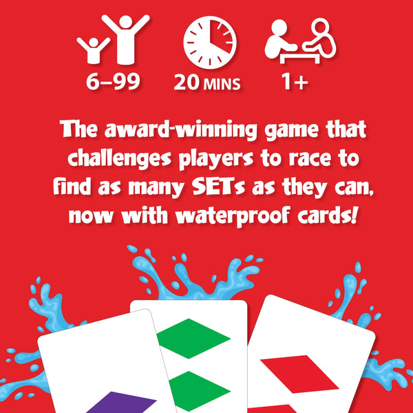 PlayMonster Set Card Games for Kids - Matching Game, Pool, Summer Toys, Pool, Travel Games, Memory, Learning Game, Multi-Player, Ages 6+