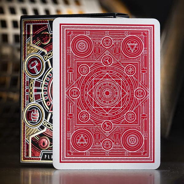 theory11 Avengers Red Edition Premium Playing Cards - Marvel Studios' The Infinity Saga Deck, Poker Size Standard Index