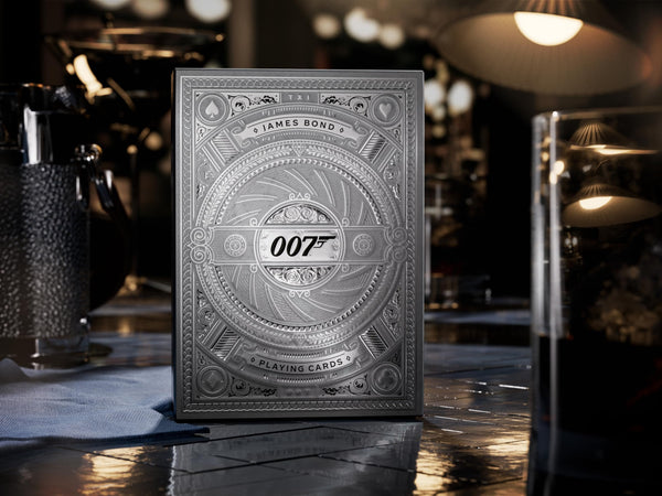theory11 James Bond Silver Edition Playing Cards, Premium 007 Poker Deck, Standard Index