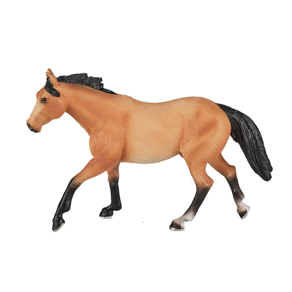 MOJO Buckskin Quarter Horse Realistic Equestrian Horse Club Hand Painted Toy Figurine