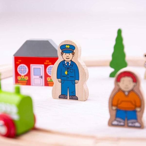 Bigjigs Rail, First Train Set, Wooden Train Set, Train Gifts for Kids, Train Set for 3 Year Old Boys, Train Toy, Trains for Toddlers, Bigjigs Train Set