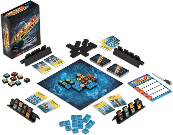 Bicycle Emergency Broadcast Tile-Laying Board Game, Ages 10+, 2-4 Players